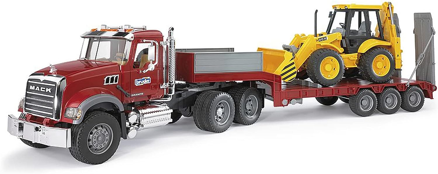 Bruder: 2813 - Mack Camion Articolato Con Jcb Cx Escavatore