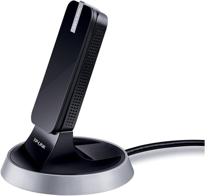 TP-Link AC1900 High Gain Wireless Dual Band USB Adapter for PC, Desktop, Laptop and Tablet (Supports Windows XP/7/8/8.1/10/11, OS X (10.9–10.13), Beamforming Technology, WPS Button) (Archer T9UH) AC1900 Mbps High Gain