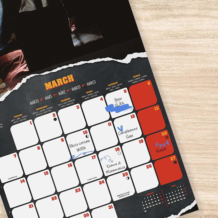 Official Pulp Fiction 2022 Wall Calendar, 2022 Calendar, 12" x 12" Square Wall Calendar 2022, Family Calendar 2022, Tarantino Calendar 2022, Pulp Fiction Calendar Pulp Fiction Red