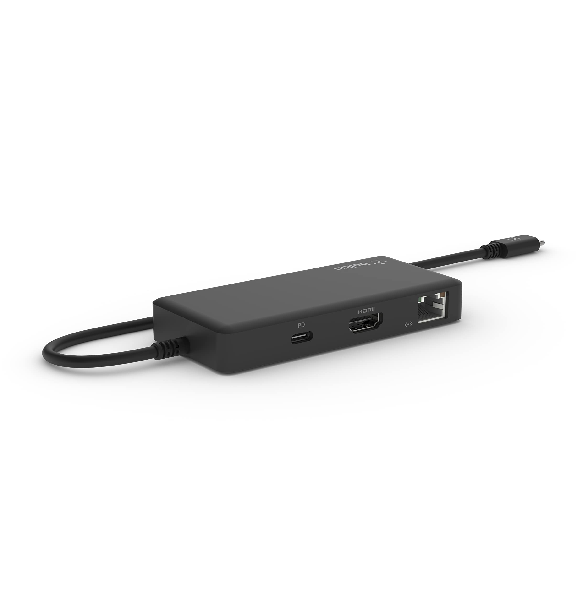 Belkin 5 in 1 Multiport Hub Adapter Optimized for Chromebook with 4K 60hz HDMI Port, USB Type C 86W Power Delivery, 2 USB A 3.1 Gen 1 & Small, Portable, Compact Size, Black (INC008btBK) 5 in 1 (for Chromebook)