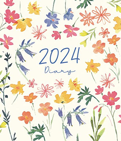 2024 Fashion Diary Floral Watercolour Square Pocket