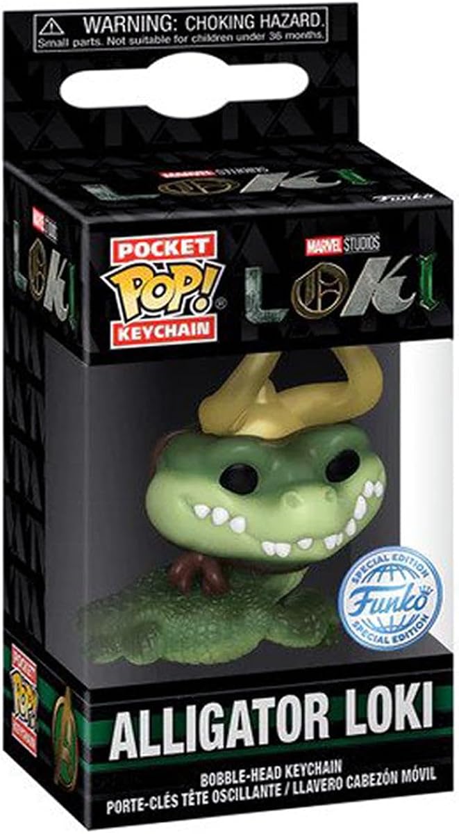 Funko POP! Keychain: Marvel - Loki - Alligator Loki - Collectable Vinyl Mini Figure Novelty Keyring - Stocking Filler - Gift Idea - Official Merchandise - TV Fans - Minifigure