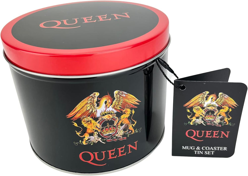 Pyramid International Queen | Gift Set | Mug, Coaster & Tin | Officially Licensed, Black, Z104845