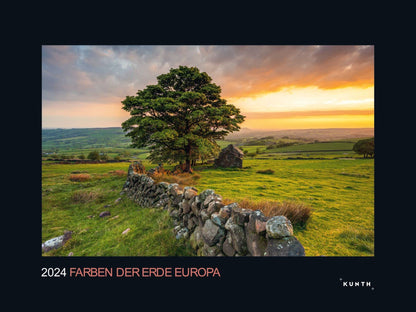 KUNTH Monats-Wandkalender Farben der Erde Europa 2