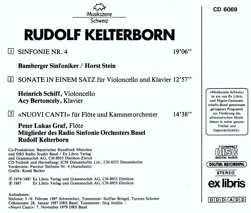 Kelterborn Sinfonie 4 / Cellosonate S