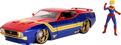 Marvel: Avengers - Captain Marvel & 1973 Ford Mustang Mach 1 - 1/24 Scale Die Cast Vehicle (UK Only)