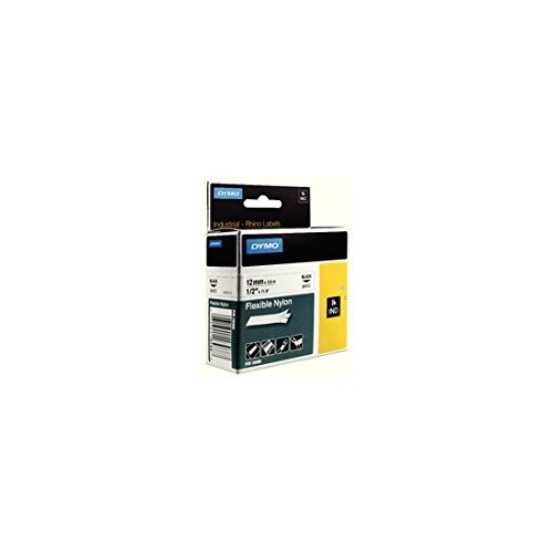 Dymo Rhino Nylon Tape 12Mm Blk/Wht