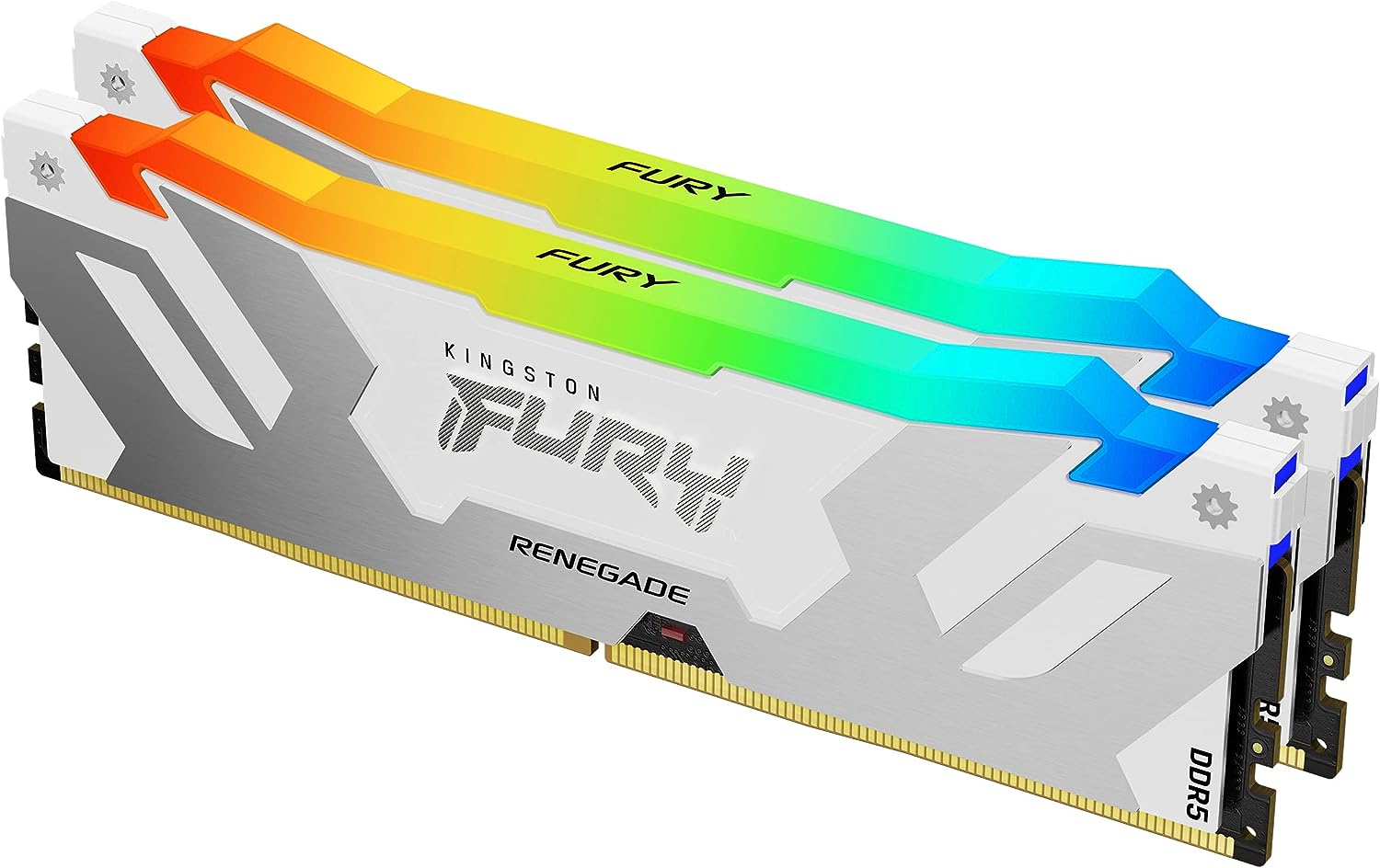 Kingston FURY Renegade White RGB XMP 16GB 6800MT/s DDR5 CL36 DIMM Desktop Gaming Memory - KF568C36RWA-16 Wit Single Module 6800MT/s 6800MT/s 16Gbit