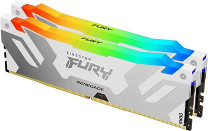 Kingston FURY Renegade White RGB XMP 16GB 6800MT/s DDR5 CL36 DIMM Desktop Gaming Memory - KF568C36RWA-16 Wit Single Module 6800MT/s 6800MT/s 16Gbit