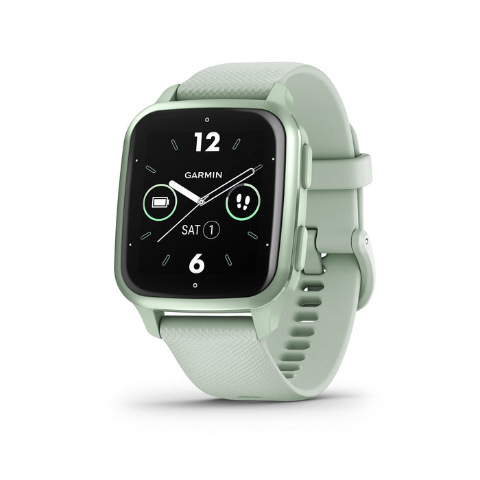 Garmin Venu Sq 2 GPS Smartwatch with All-day Health Monitoring, Cool Mint and Metallic Mint Venu Sq 2 Mint
