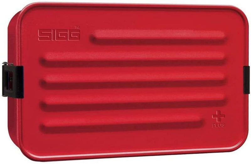 SIGG - Lunch Box Aluminium Plus - With Compartments - Award Winning Design - Dishwasher & Microwave Safe - Leakproof - Featherweight - BPA Free - S / L Red Classic