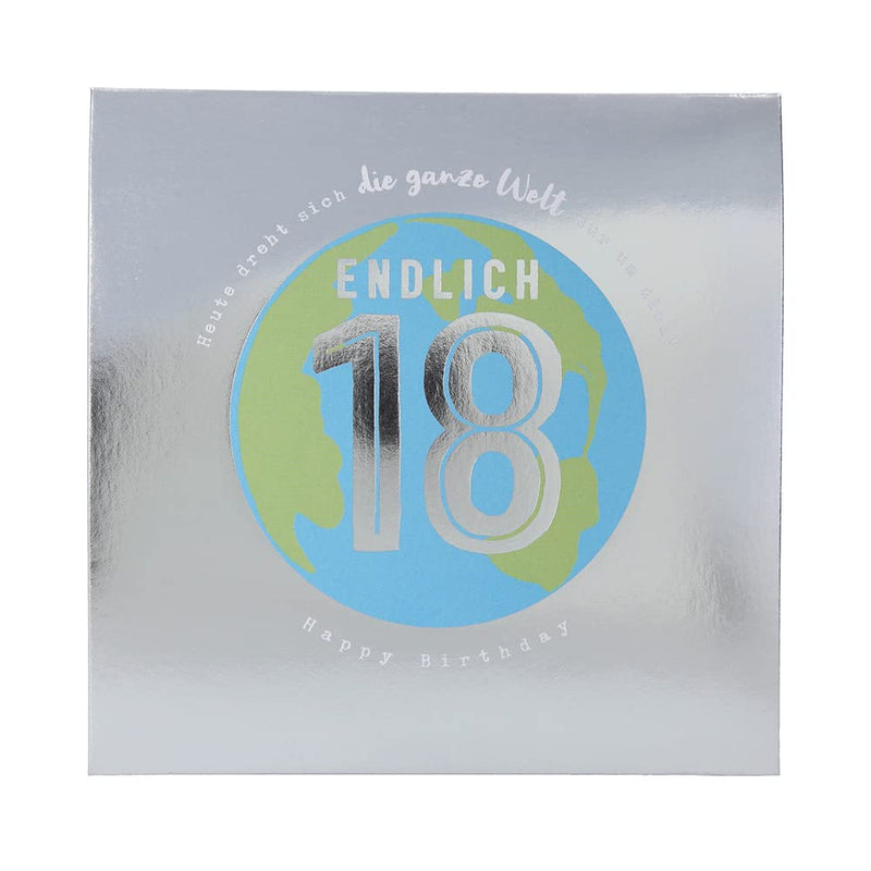 Depesche 0011694-002 Pop-Up Greetings Card for 18th Birthday Folding Card with Music Light Elements and an Original Saying 15.5 x 15.5 cm