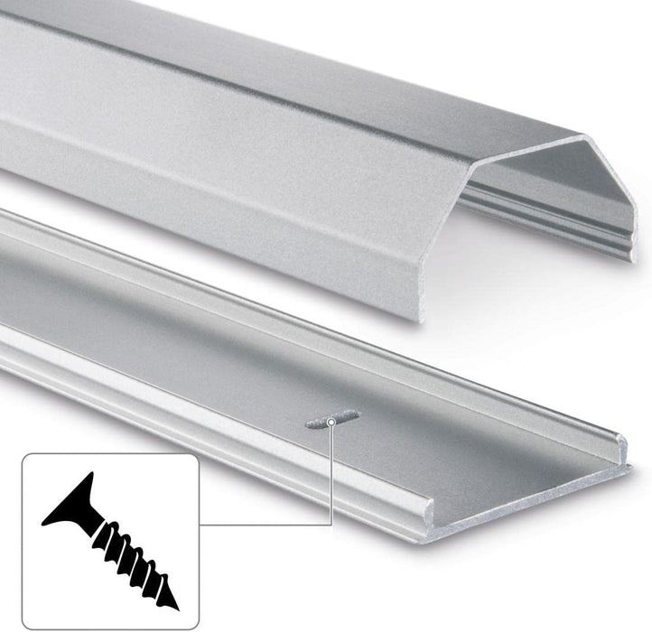 hama Alu-Kabelkanal eckig silb