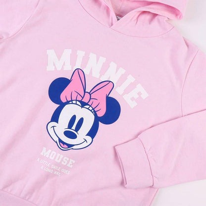 CERDÁ LIFE'S LITTLE MOMENTS Mädchen Minnie Mouse Hoodie Kinder Kapuze Sweatshirt, Pink, 10 Jahre