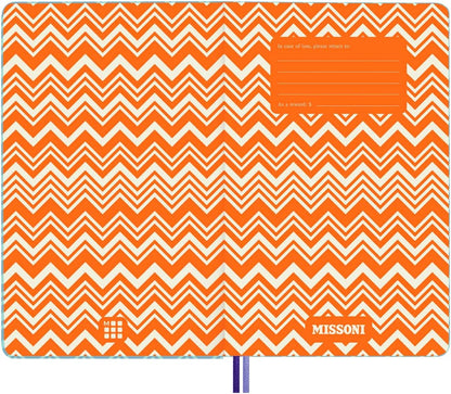 Moleskine - 12-Month Weekly Planner, Weekly Diary 2023, Missoni Limited Edition Planner, Turquoise Chevron Theme, Canvas Hard Cover, Large Size 13 x 21 cm Turquoise Large Planner