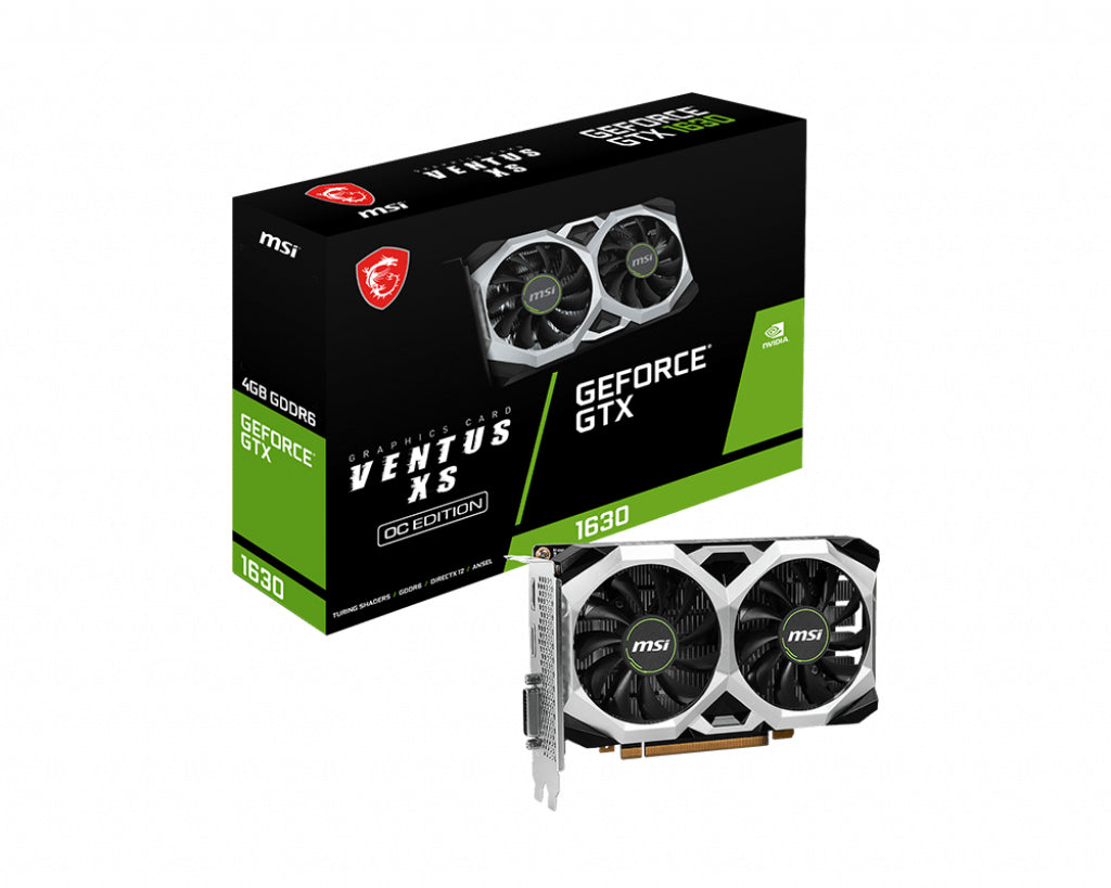 MSI GeForce GTX 1630 VENTUS XS 4G OC NVIDIA 4 GB GDDR6