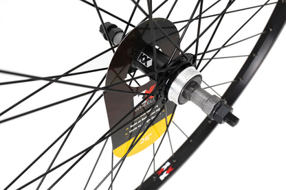 KX MTB 26" Singlewall Solid Axle Screw On Wheel Rim Brake (Rear) - Silver
