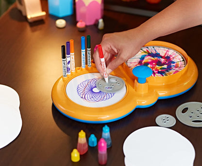 CRAYOLA - Super Set Gira and Create Deluxe, to Create Mandalas and Color Swirls with Markers and Coloured Inks, Creative Activity and Gift for Children, from 6 Years, Multicolor, 66 Pieces, 74-7499