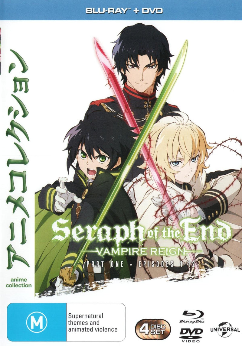 Seraph Of The End Part 1 Blu-ray / DVD | Anime | NON-USA Format | Region B Import - Australia