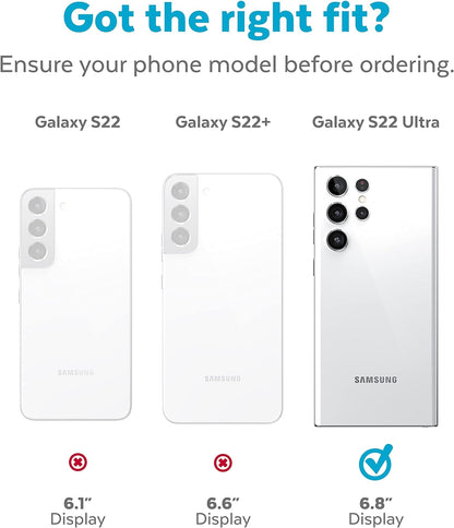 Speck Products Presidio Perfect Clear Samsung Galaxy S22 Ultra Case, Clear/Clear Presidio Perfect Clear Clear