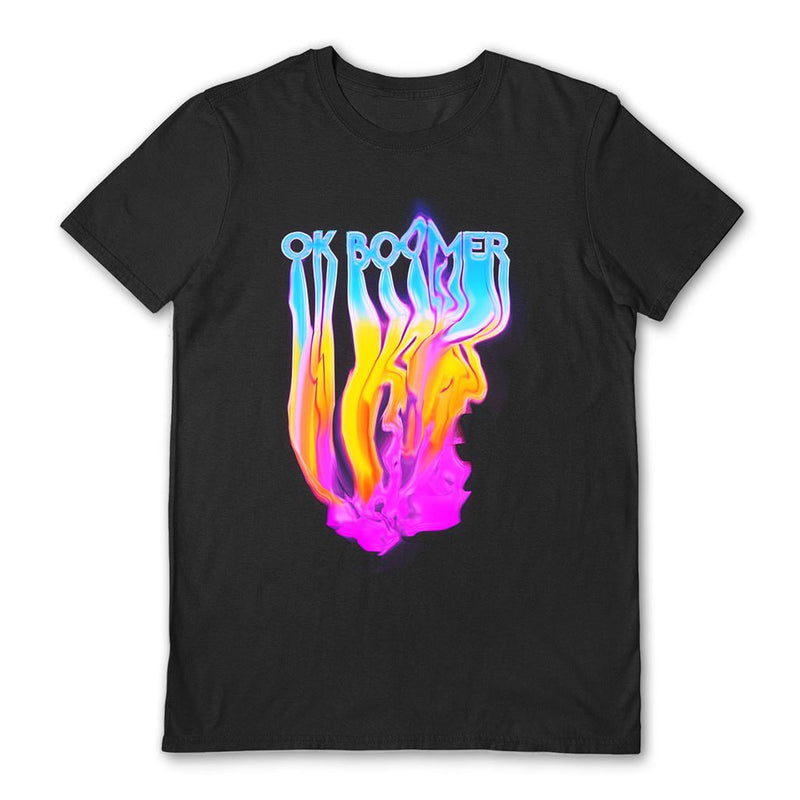ROCKET MAN (OK BOOMER) BLACK UNISEX T-SHIRT