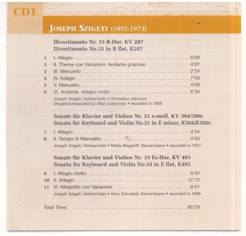 Mozart - Orchestal Works - Chamber Music (History, 2CDs)