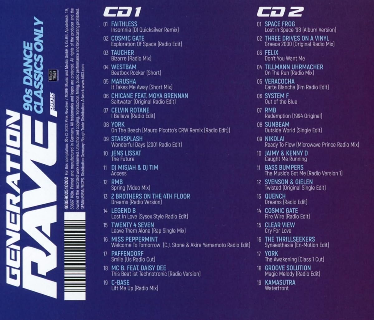 Generation Rave Vol. 5 - 90s Dance Classics Only