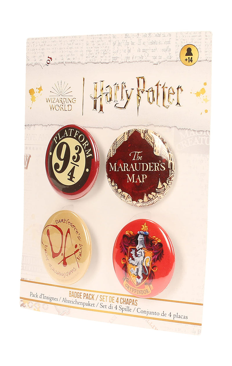 SD TOYS HARRY POTTER - Pack de 4 badges
