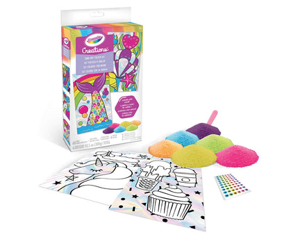 CRAYOLA 04-1175 Creations Colour Sand Poster Set for Creative Activity and Gift for Girls Age 8+ Color Set with Sand