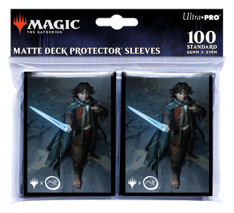 Ultra Pro - The Lord of The Rings: Tales of Middle-Earth 100ct Deck Protector Sleeves - Ft. Frodo for Magic: The Gathering - Glare-Free Matte Finish & ChromaFusion Technology for Card Protection
