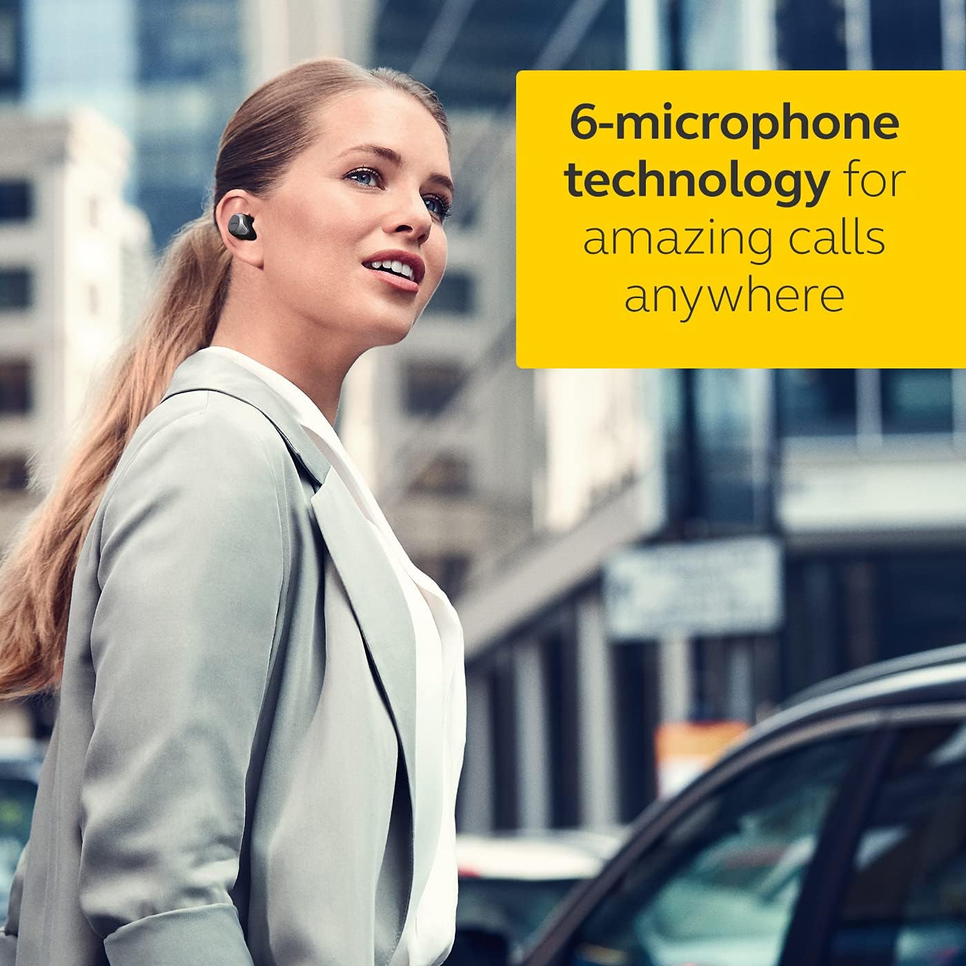 Jabra Elite 85t True Wireless Earbuds - Jabra Advanced Active Noise Cancellation with Long Battery Life and Powerful Speakers - Wireless Charging Case - Grey Elite 85t Single Gray