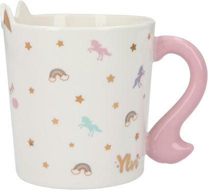Depesche 11956 11956 Ylvi Born to be a Unicorn 11oz Porcelain Mug - Ideal for Cocoa, Coffee, Tea and Other Drinks, Multi-Colour