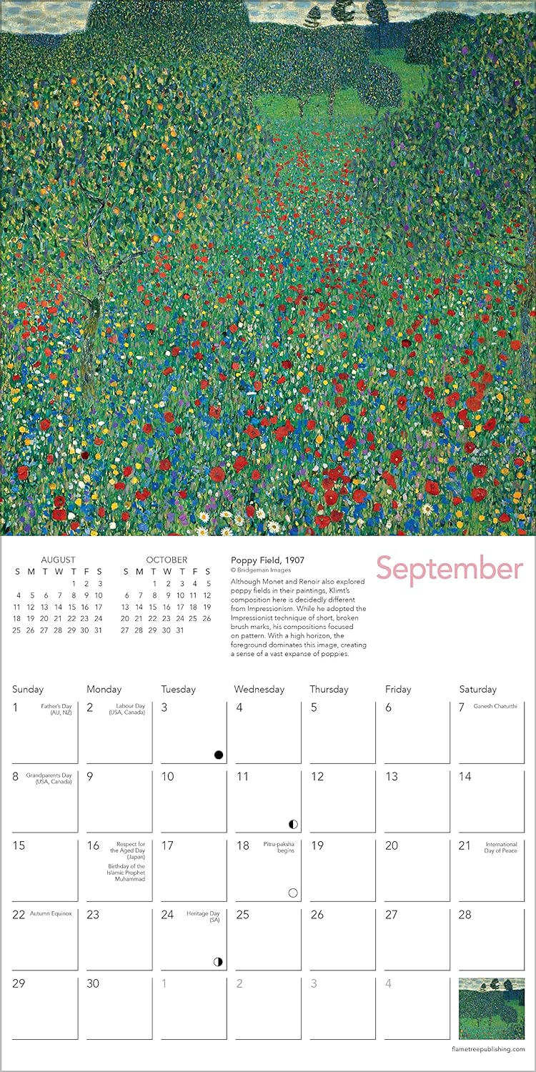 Gustav Klimt Mini Wall Calendar 2024 (Art Calendar)