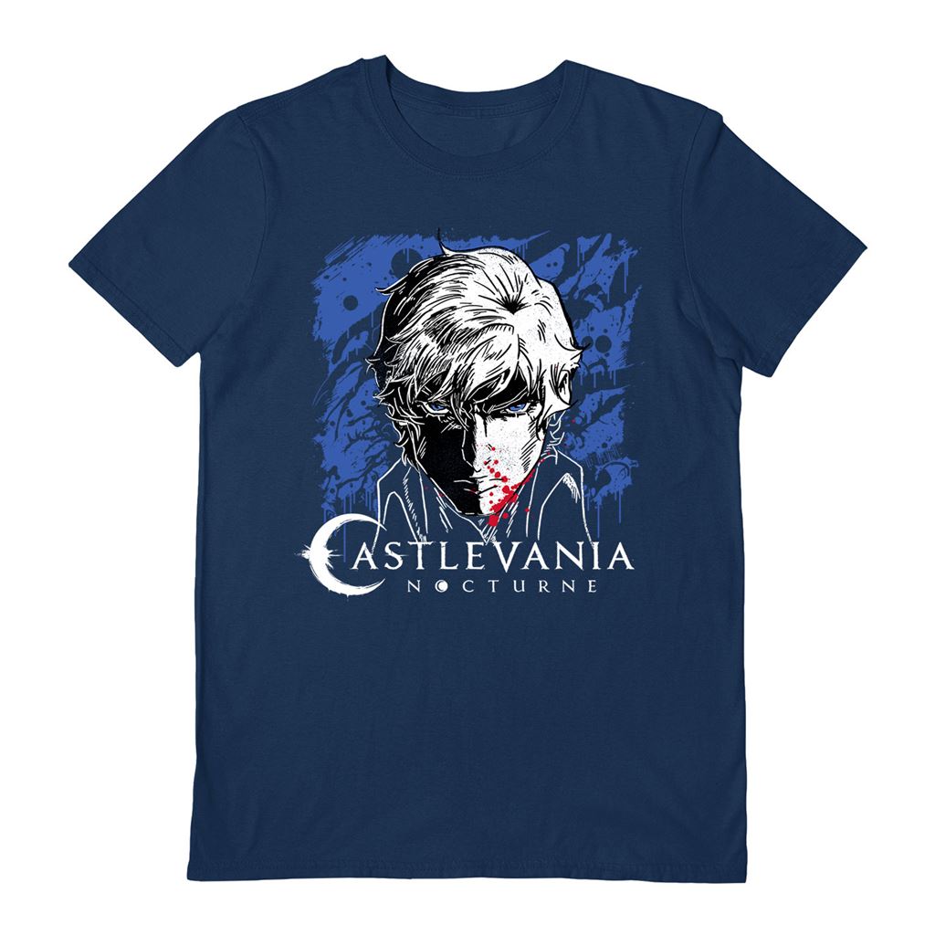 CASTLEVANIA (PORTRAIT) NAVY BLUE UNISEX T-SHIRT SMALL