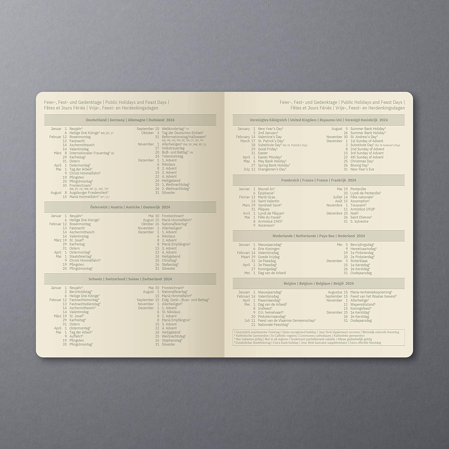 SIGEL C2404 Conceptum Appointment book 2024, A4+, black, hardcover, 1 page = 1 day, 480 pages Modern