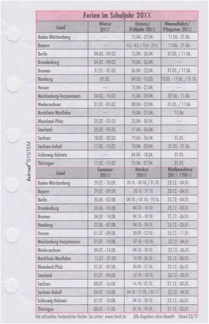 bind Calendar insert 2023 DIN approx. A6 - 1 week / 2 pages