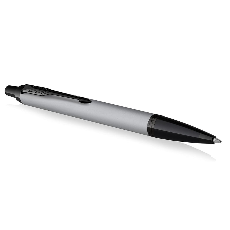 Parker IM Ballpoint Pen | Matte Grey with Black Trim | Medium Point with Blue Ink Refill | Gift Box Matte grey Ballpoint