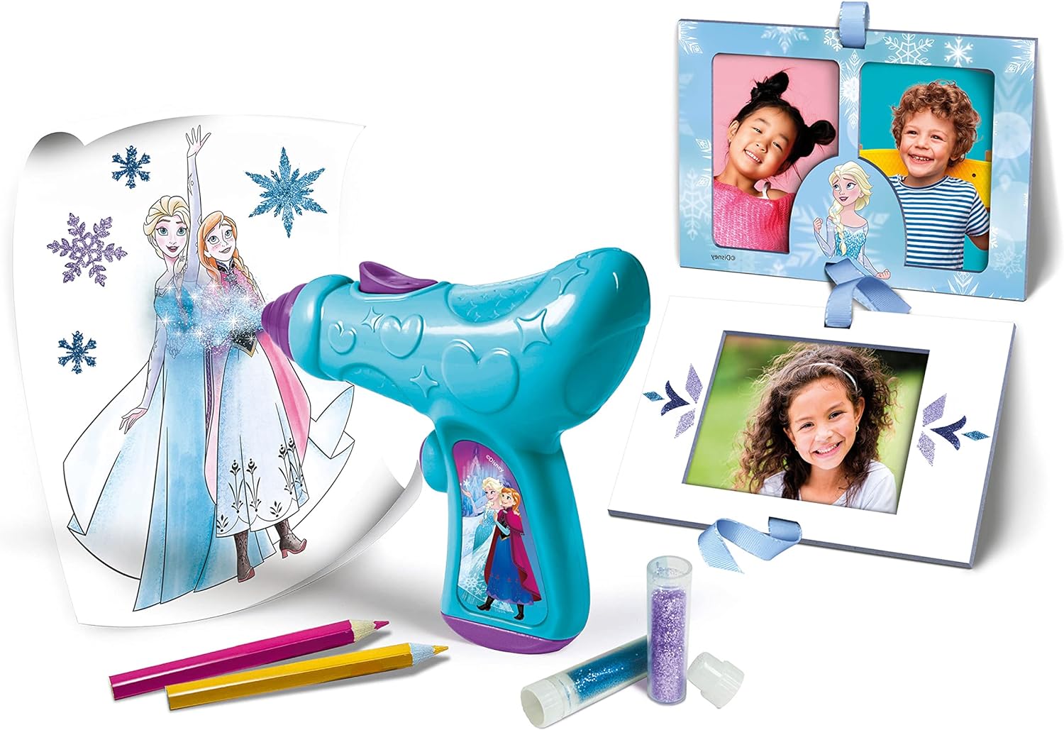 Clementoni Disney Frozen 2 Art Set Drawing with Glitter Pen, Creative Game Girl 7 Years, Multicoloured, One Size, 18718
