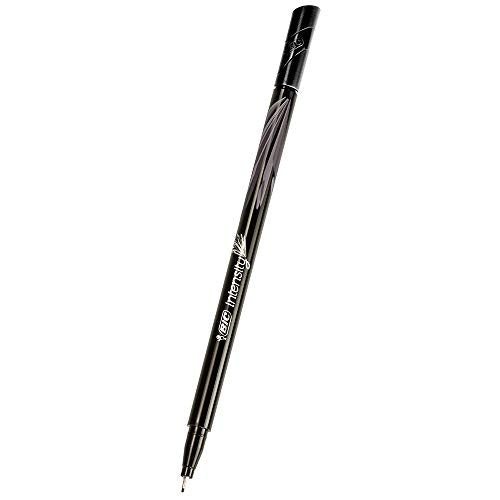 Bic Intensity 0.4 mm Fine Point Writing Felt Tip Pens (Pack of 12) 12 Black Black Pack of 12