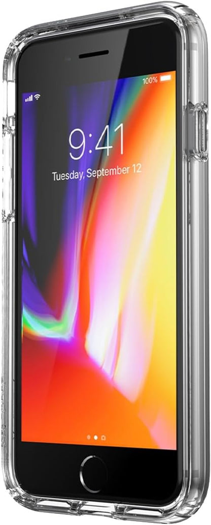 Speck Products Presidio Perfect-Clear iPhone SE (2020)/iPhone 8 Case/iPhone 7 Case, Clear/Clear Transparent