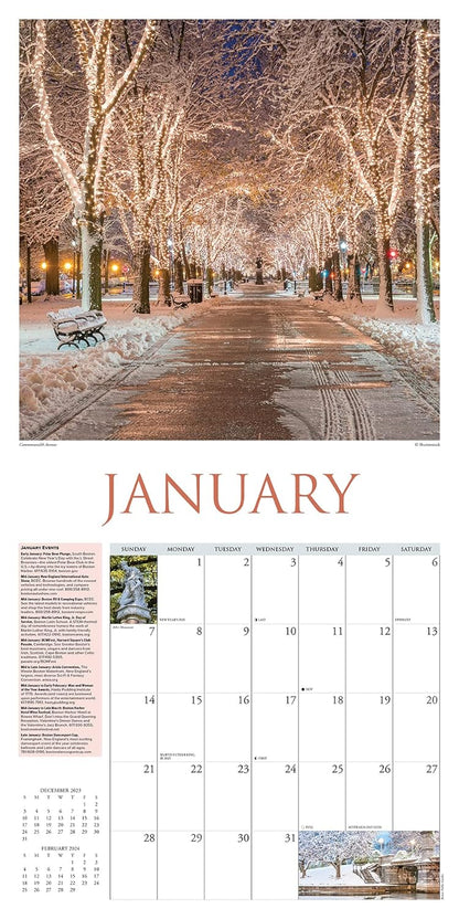 Boston 2024 12 X 12 Wall Calendar
