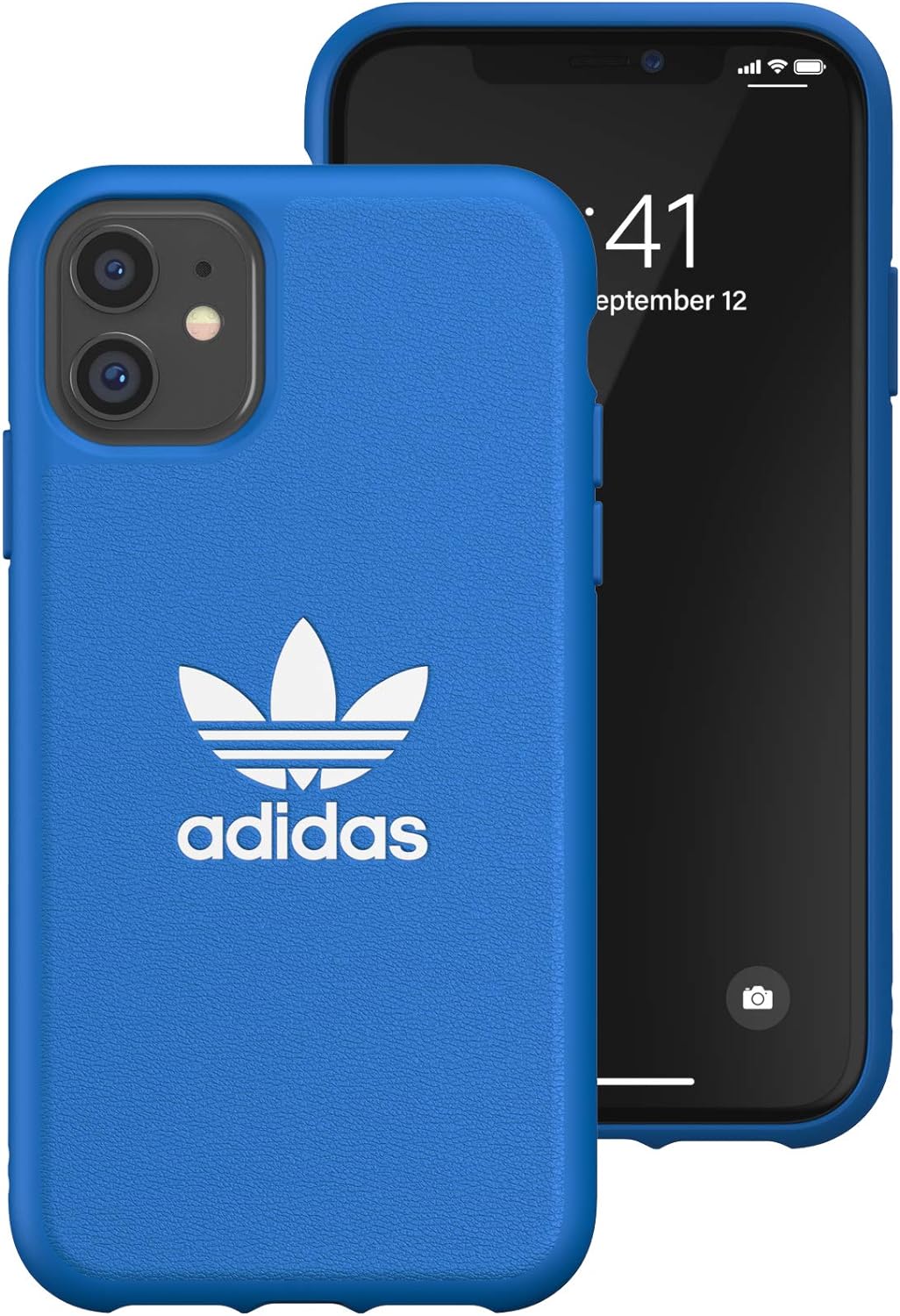 adidas Originals Compatible with iPhone 11 Case, Protective Moulded TPU Phone Cover – Blue