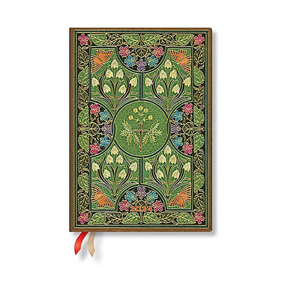 Poetry in Bloom (Poetry in Bloom) Midi Vertical 12-month Dayplanner 2024 (Elastic Band Closure)