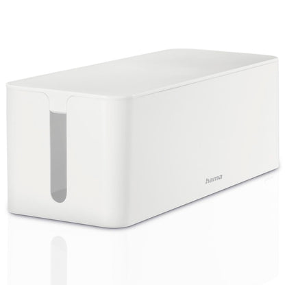 Hama Maxi Cable Box with Rubber Feet, 40 x 15.5 x 13.8 cm, White Large White
