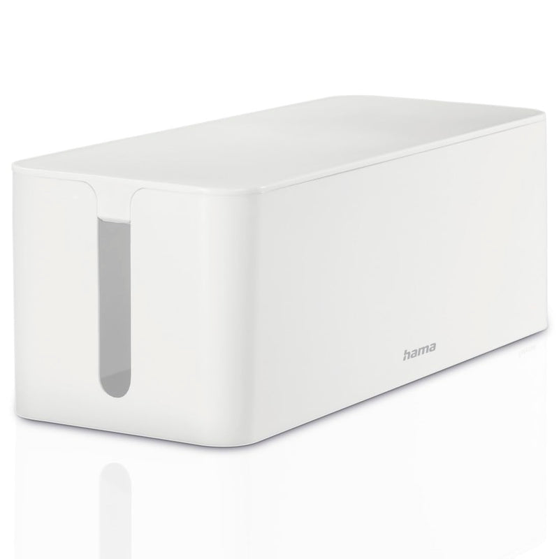 Hama Maxi Cable Box with Rubber Feet, 40 x 15.5 x 13.8 cm, White Large White