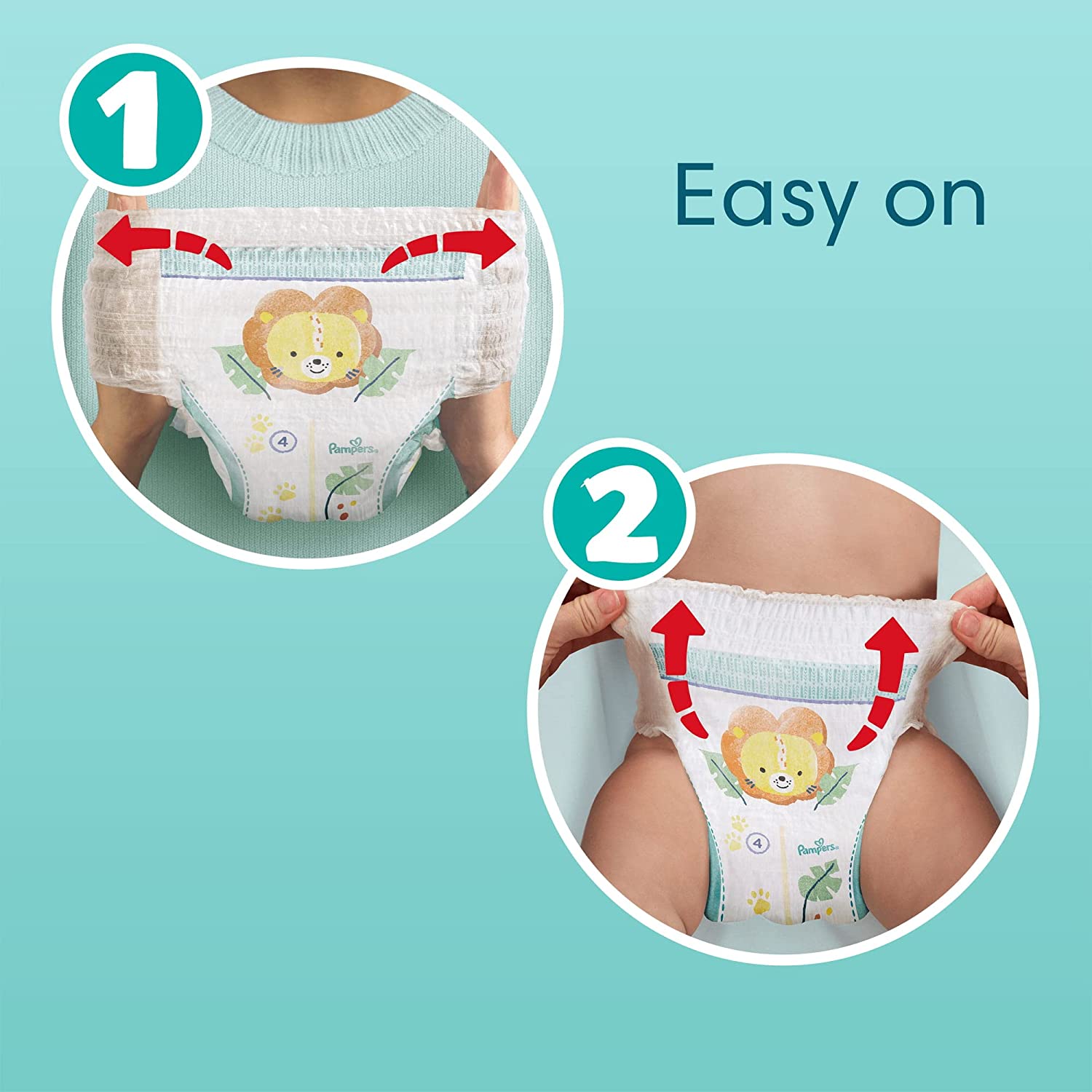 Pampers Maat 5 Luierbroekjes (6-10 kg) Baby-Dry, 132 Stuks, MAANDBOX, Tot 12 uur Bescherming rondom tegen Lekken