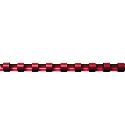 Fellowes 12 mm A4 Plastic Binding Combs - Red, Pack of 100 Red 12 mm