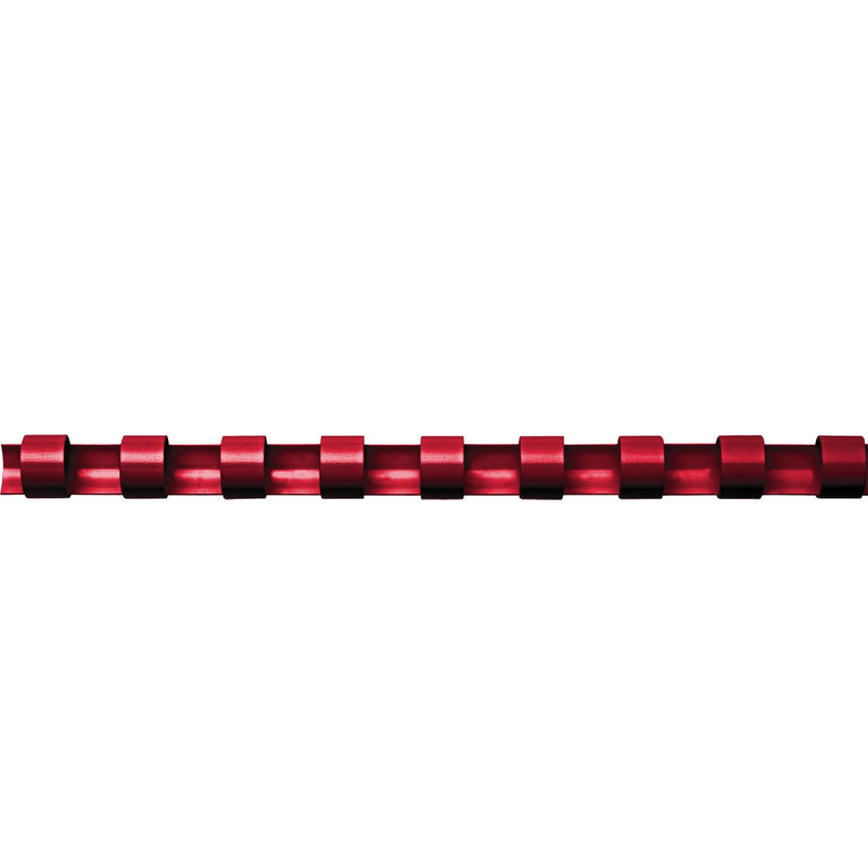 Fellowes 12 mm A4 Plastic Binding Combs - Red, Pack of 100 Red 12 mm