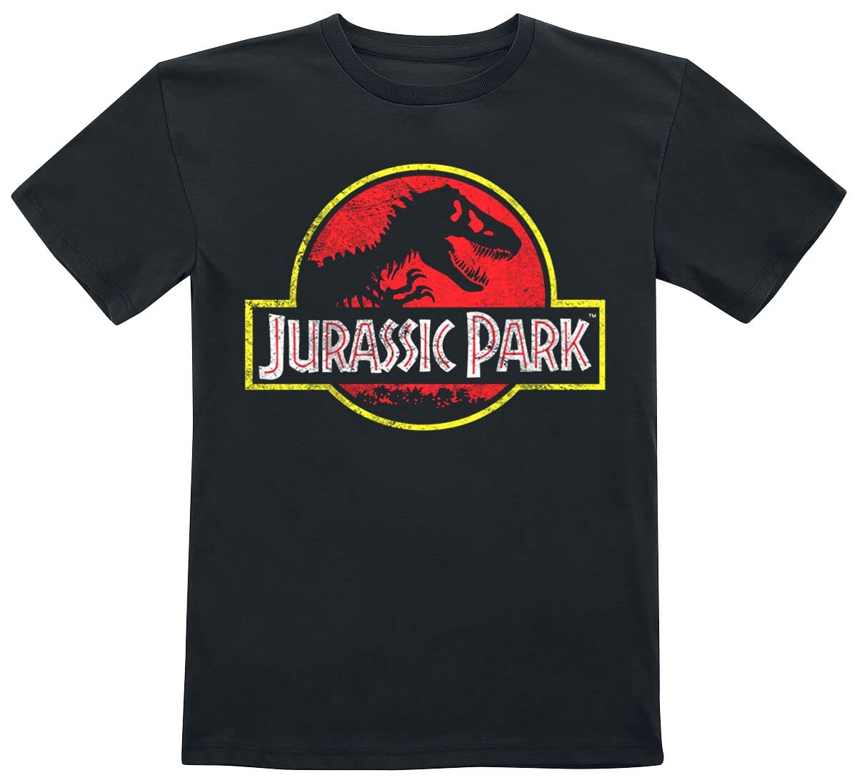 Jurassic Park Distressed Logo Unisex T-Shirt Black XS Black