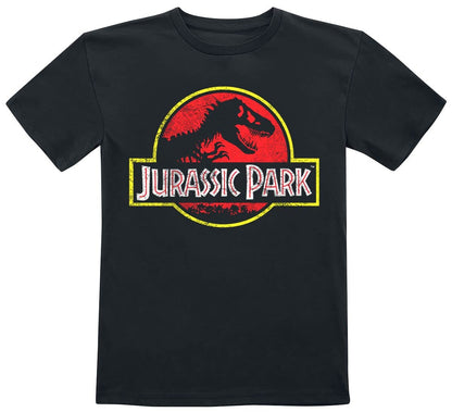 Jurassic Park Distressed Logo Unisex T-Shirt Black XS Black